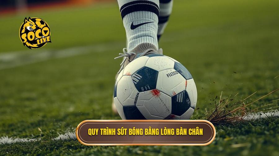 2. Quy trình sút bóng bằng lòng bàn chân